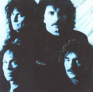 De gauche à droite et de haut en bas : Vinnie Appice, Tony Iommi, Ronnie James Dio et Geezer Butler