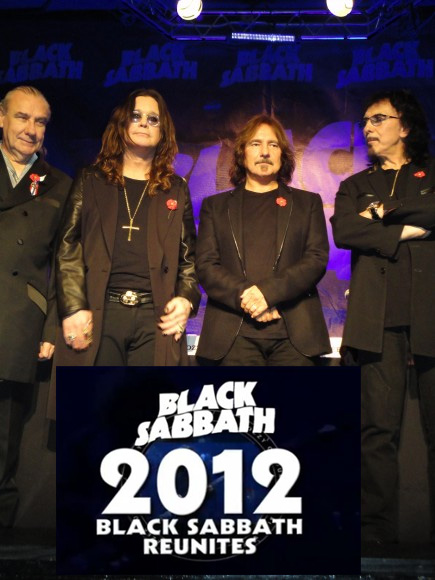 De gauche à droite : Bill Ward, Ozzy Osbourne, Geezer Butler et Tony Iommi