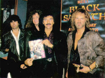 de gauche à droite : Cozy Powell, Neil Murray, Tony Iommi et Geoff Nicholls