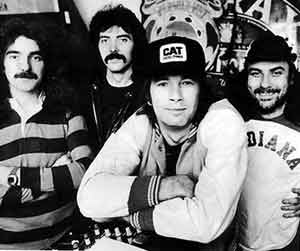 De gauche à droite, Geezer Butler, Tony Iommi, Dave Walker et Bill Ward