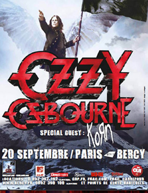 Affiche du concert d'Ozzy à Bercy